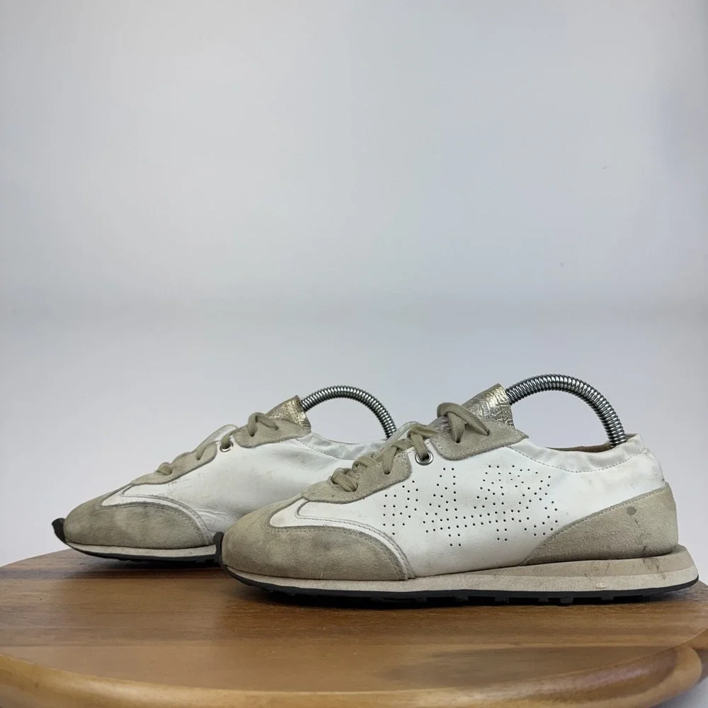 Womens P448 Audry White Leather Comfort‎ Casual Sneakers Shoes Size EU 38 GUC